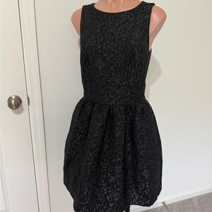 Armani Exchange Black Pleated Mini Dress